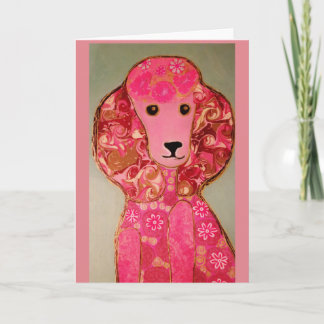 Pink Poodle Wenskaart Kaart