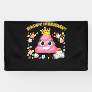 Pink Poop Emoji Happy Birthday Girls Spandoek