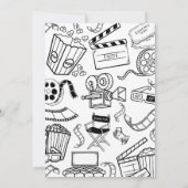 Pink Popcorn Movie Night Party Invitation (Dos)