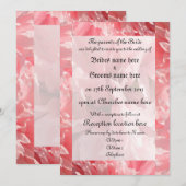 Pink Poppy Custom Wedding Invitations Kaart (Voorkant / Achterkant)