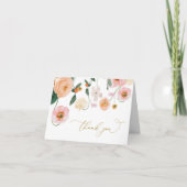 Pink Poppy Floral bedankje Bedankkaart (Voorkant)