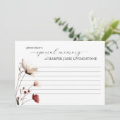 Pink Poppy Funeral Memorial Share a Memory Kaart (Staand voorkant)