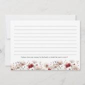 Pink Poppy Funeral Memorial Share a Memory Kaart (Achterkant)