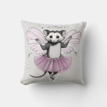 Pink Possum Coussin - Fairy Godmère Art