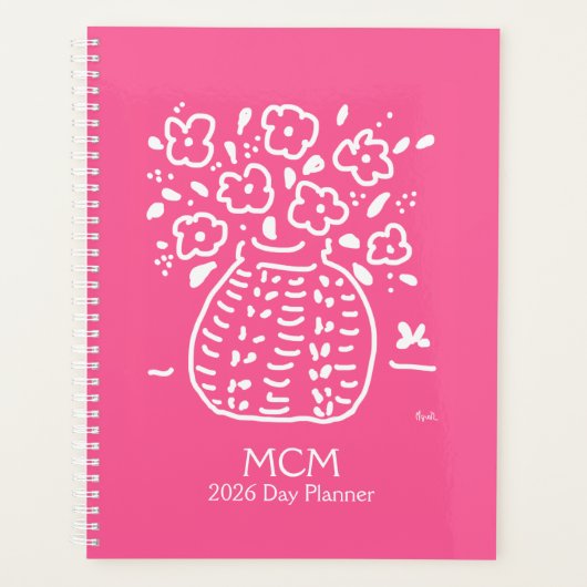 Pink Posy Vase Planner (Devant)