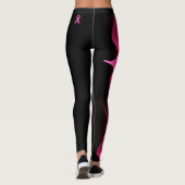 Pink Power Lightning Strike Lint Borstkanker Leggings (Achterkant)