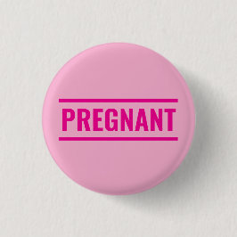 Pink pregnant ronde button 3,2 cm