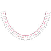 Pink Preppy Citrouille Anniversaire Bannière Bunth (Tout)