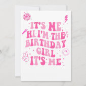 Pink Preppy Dans Mon Invitation D'Anniversaire (Dos)