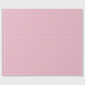 Pink Preppy Gingham Hearts- Wrapping Paper Roll Cadeaupapier (Vlak)