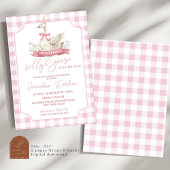 Pink Preppy Silly Goose Baby shower Invitation