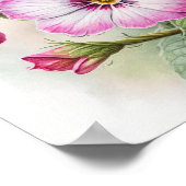 Pink Primrose Flowers Art Imprimer Poster (Coin)