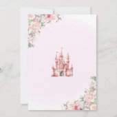 Pink Princess Anniversaire Fairy Tale Invitation (Dos)
