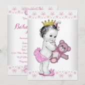 Pink Princess Baby shower Kaart (Voorkant / Achterkant)
