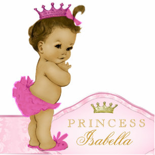 Pink Princess Baby shower Staand Fotobeeldje