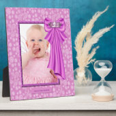 Pink Princess Crown Baby Cadre photo Plaque (Côté)
