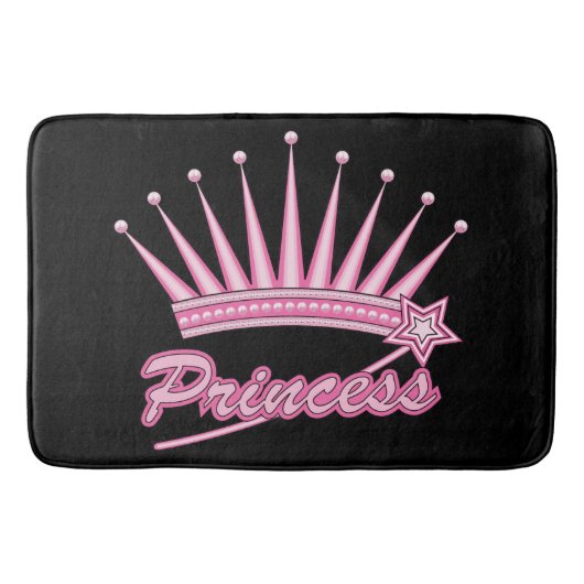 Pink Princess Crown Badmat (Voorkant)