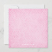 Pink Princess Crown Birthday Party Invitation Kaart (Achterkant)