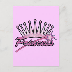 Pink Princess Crown Briefkaart
