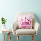 Pink Princess Crown Kussen (Stoel)