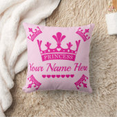 Pink Princess Crown Kussen (Deken)