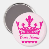 Pink Princess Crown Magneet (Voorkant / Achterkant)