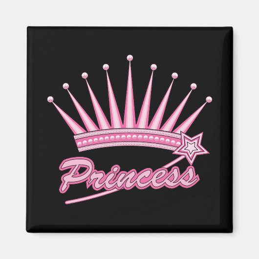 Pink Princess Crown Magneet (Voorkant)