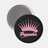 Pink Princess Crown Magneet (Voorkant / Achterkant)