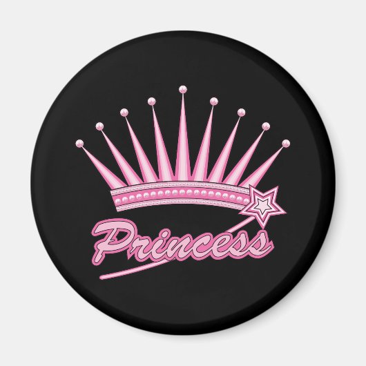 Pink Princess Crown Magneet (Voorkant)
