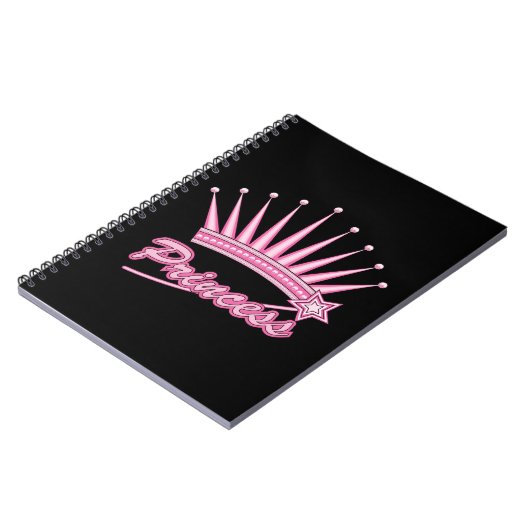 Pink Princess Crown Notitieboek (Linkerzijde)
