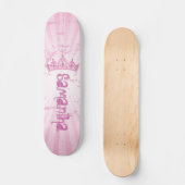 Pink Princess Crown Tiara Mini Skateboard (Recto)