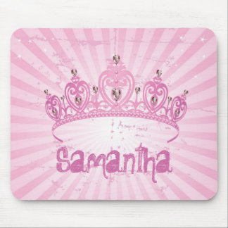 Pink Princess Crown Tiara Personalized Mousepad Muismat