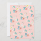 Pink Princess Floral Cake Girl Invitation Annivers (Dos)