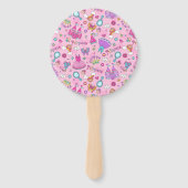 Pink Princess Hand Fan Handwaaier (Voorkant)