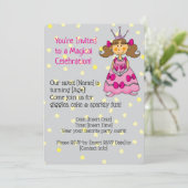 Pink Princess Invitation de fête d'anniversaire (Debout devant)