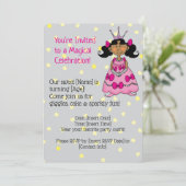 Pink Princess Invitation de fête d'anniversaire (Debout devant)