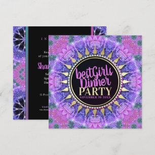 Pink Princess Medieval Best Girls Dinner Party Kaart