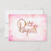 Pink Princess Merci Cartes (Dos)