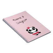 Pink Princess Panda Notitieboek (Rechterzijde)