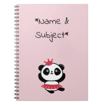Pink Princess Panda Notitieboek