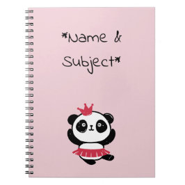 Pink Princess Panda Notitieboek