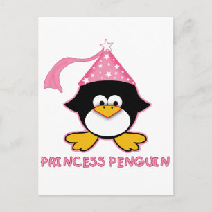 Pink Princess Penguin Briefkaart