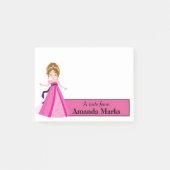 Pink Princess Personalized Post-it® Notes (Voorkant)