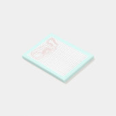 Pink Princess Phone post it note with grid (Schuin)