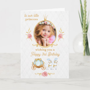 Pink Princess Photo Carte de voeux Anniversaire