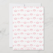 Pink Princess Scroll Invitation d'anniversaire (Dos)