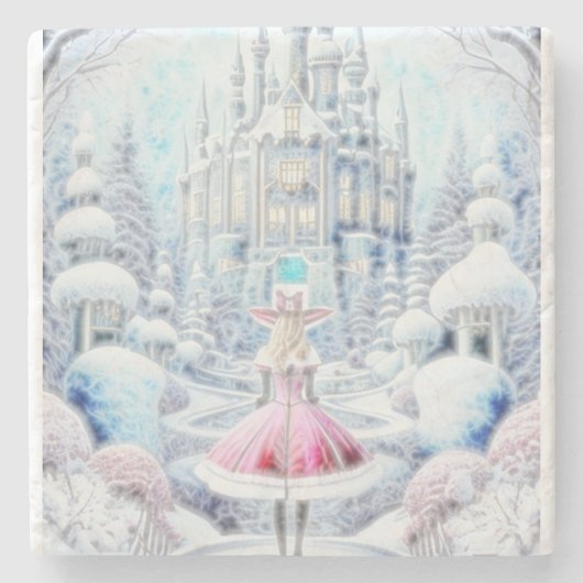 Pink Princess Stenen Onderzetter (Voorkant)