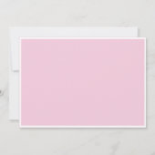 Pink Princess Theme Anniversaire Invitations (Dos)