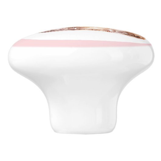 Pink Princess Tiara Girly Ceramic Knob Keramische Knop (Zijkant)