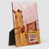 Pink Private Property Horse Fotoplaat (Zijkant)